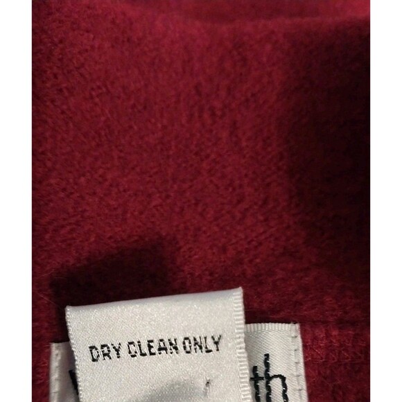 Willi Smith Women’s Cropped Cardigan Sz PL Red 100% Wool Button Up Warm Sweater - Picture 6 of 6